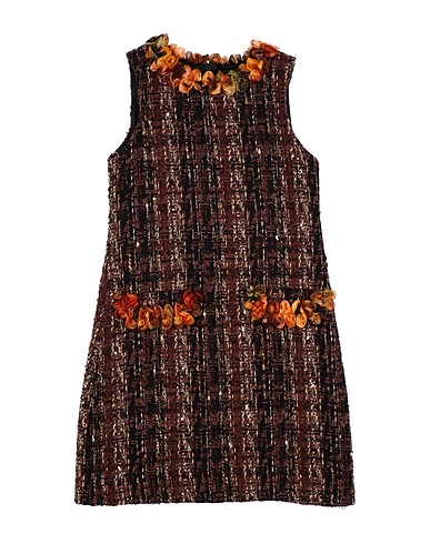 DOLCE&GABBANA Dress Brown 49% Synthetic fibers, 29% Wool, 18% Cotton, 4% Mohair wool, Silk