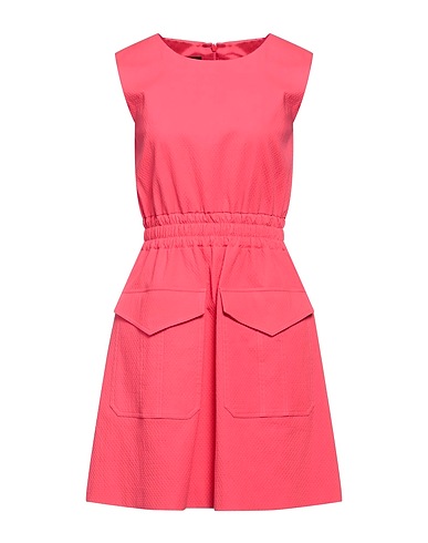 BOUTIQUE MOSCHINO Short dress Coral 98% Cotton, 2% Elastane