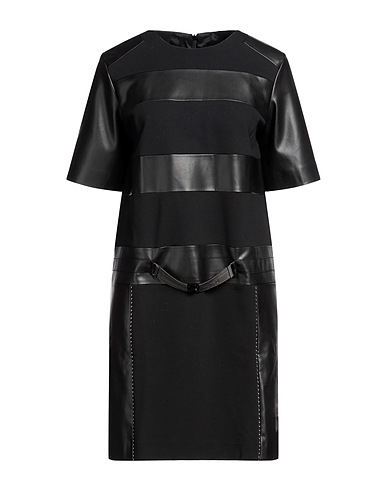 CLIPS Short dress Black 65% Viscose, 32% Polyamide, 3% Elastane