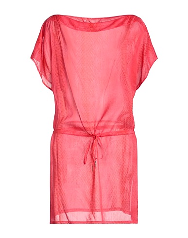 ROBERTO CAVALLI Short dress Coral 81% Cotton, 19% Silk