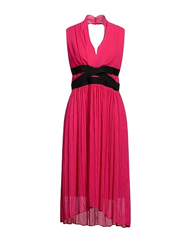 TRU TRUSSARDI Midi dress Fuchsia 100% Polyester, Polyethylene