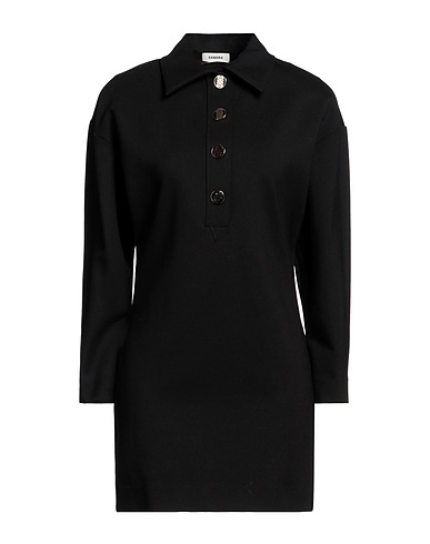 SANDRO Short dress Black 65% Viscose, 30% Polyamide, 5% Elastane