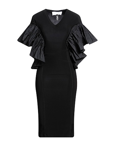 AZ FACTORY Midi dress Black 94% Polyester, 6% Elastane