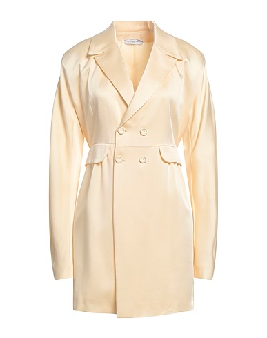 MVP WARDROBE Shirt dress Cream 55% Acetate, 45% Viscose, Polyester