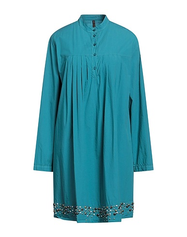 MANILA GRACE Vestido camisero Azul pastel 100% Algodón