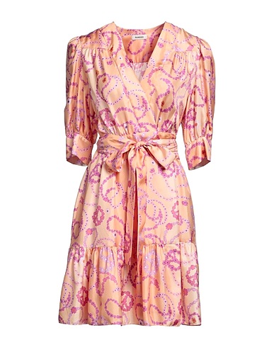 SANDRO Minivestido Melocotón 100% Seda, Nácar