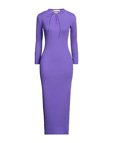 MOSCHINO Long dress 100% Virgin Wool, Polyamide, Elastane, Calfskin