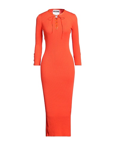 MOSCHINO Robes longues 100% Laine vierge, Polyamide, Élasthanne, Cuir de veau