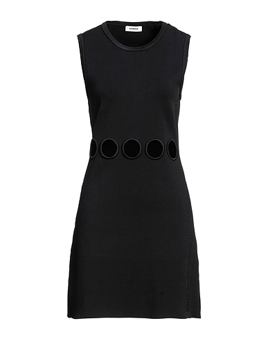 SANDRO Kurzes Kleid Schwarz 75% Viskose, 23% Polyamid, 2% Elastan