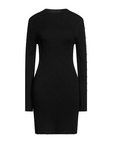 SANDRO Kurzes Kleid Schwarz 46% Acryl, 44% Wolle, 10% Polyamid