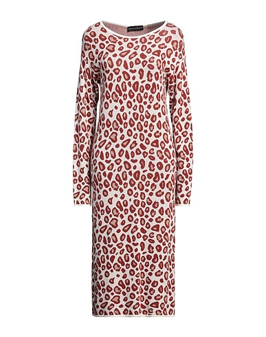 CRISTINA GAVIOLI Midi dress Rust 95% Viscose, 5% Elastane