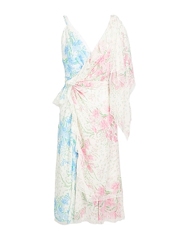 ERMANNO SCERVINO Midi dress Off white 76% Silk, 24% Polyamide, Viscose, Polyester