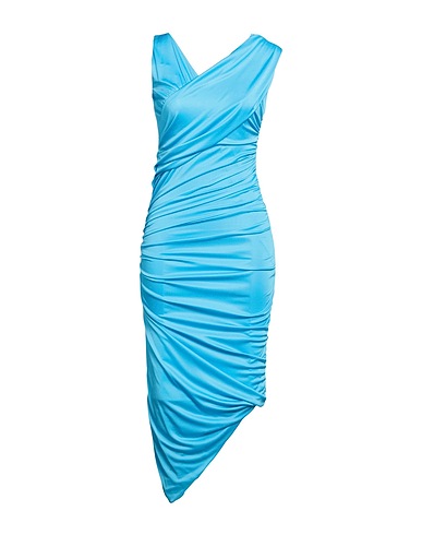 BOUTIQUE MOSCHINO Midi dress Azure 65% Acetate, 35% Polyamide