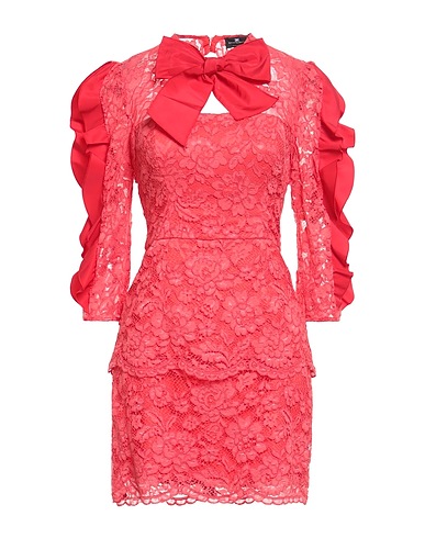 ELISABETTA FRANCHI Short dress Coral 60% Polyamide, 40% Viscose, Polyester