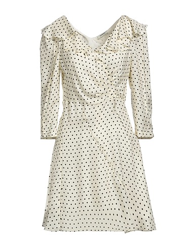 SANDRO Short dress Ivory 60% Viscose, 40% Silk