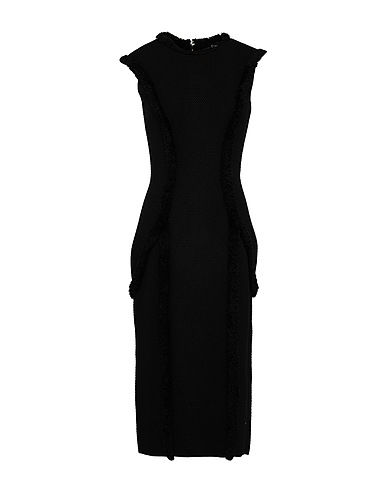 ELISABETTA FRANCHI Midi dress Black 50% Wool, 50% Acrylic