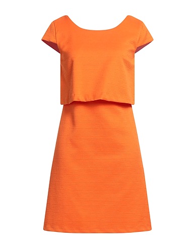 HANITA Kurzes Kleid Orange 56% Polyester, 42% Baumwolle, 2% Elastan