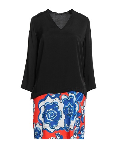 HANITA Short dress Black 100% Viscose, Polyester, Elastane