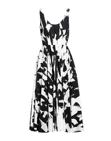 MCQUEEN Midi dress White 100% Cotton
