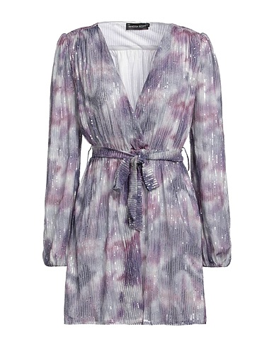VANESSA SCOTT Short dress Purple 97% Polyester, 3% Elastane