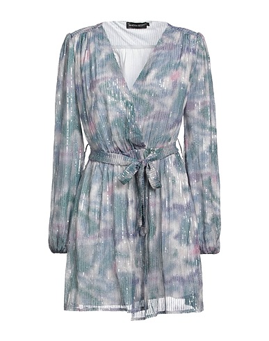 VANESSA SCOTT Short dress Deep teal 97% Polyester, 3% Elastane