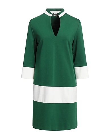 HANITA Short dress Dark green 65% Viscose, 30% Nylon, 5% Elastane