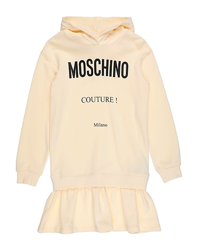 MOSCHINO TEEN Dress Cream 100% Cotton, Elastane