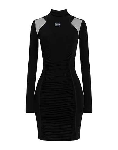 VERSACE JEANS COUTURE Sheath dress Black 92% Viscose, 8% Elastane, Polyamide