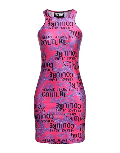 VERSACE JEANS COUTURE Short dress Fuchsia 80% Polyester, 20% Elastane