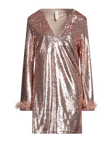 TENSIONE IN Short dress Copper 100% Polyester