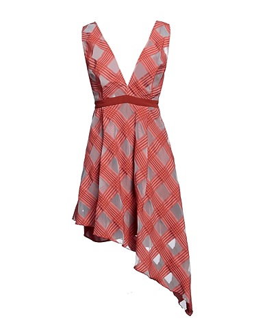 HANITA Short dress Brown 83% Cotton, 17% Nylon