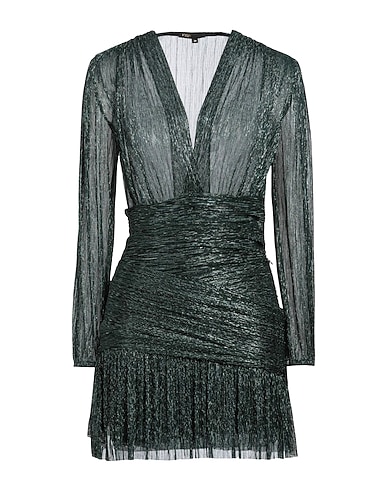 MAJE Short dress Emerald green 100% Polyester