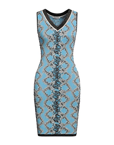 ANGELO MARANI Midi dress AZZURRO 75% Viscose, 25% Polyester