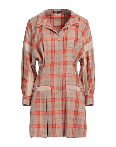 MAJE Shirt dress Orange 39% Polyester, 33% Viscose, 24% Wool, 4% Silk, Polyamide