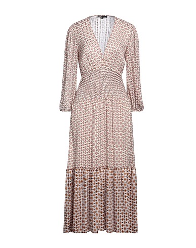 MAJE Long dress Ivory 100% Polyester