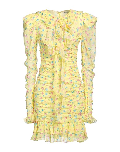 ALESSANDRA RICH Sheath dress Yellow 100% Silk