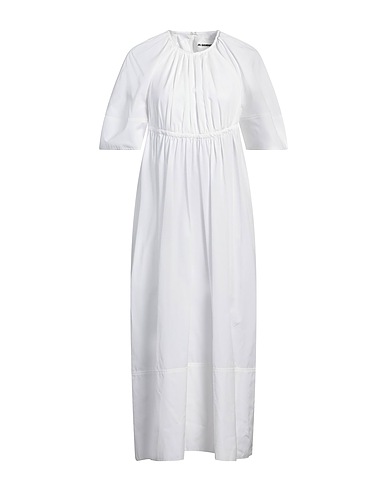 JIL SANDER Midi-Kleid Weiß 100% Baumwolle