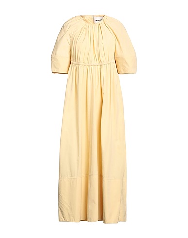 JIL SANDER Midi dress Pastel yellow 100% Cotton