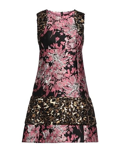 DOLCE&GABBANA Short dress Black 58% Polyester, 31% Polyamide, 9% Metallic Polyester, 2% Elastane