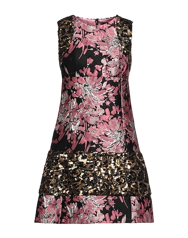 DOLCE&GABBANA Kurzes Kleid NERO 58% Polyester, 31% Polyamid, 9% Metallisiertes Polyester, 2% Elastan