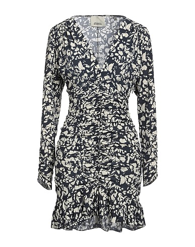 ISABEL MARANT Kurzes Kleid Braungrau 91% Seide, 9% Elastan