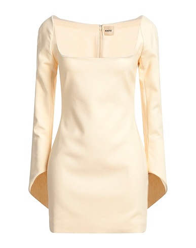 KHAITE Elegant dress Cream 87% Viscose, 10% Virgin Wool, 3% Elastane