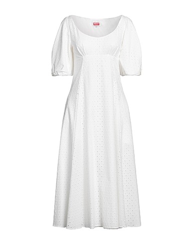 KENZO Midi dress White 100% Cotton