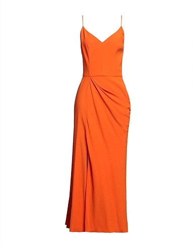 MCQUEEN Midi dress Orange 52% Viscose, 48% Acetate
