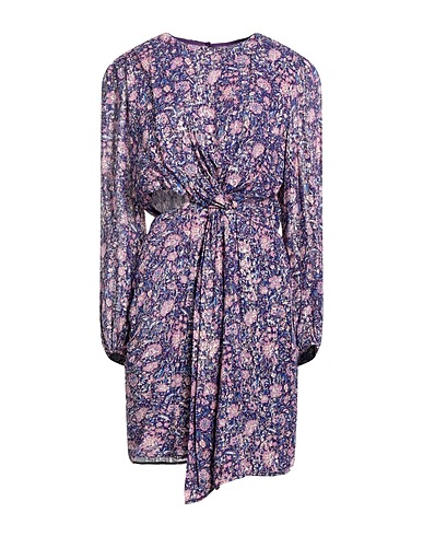 MAJE Midi dress Purple 85% Viscose, 15% Polyester