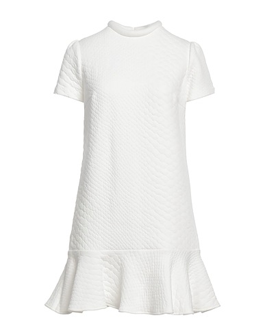 ELISABETTA FRANCHI Short dress White 74% Polyamide, 26% Cotton