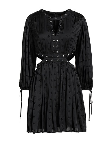 MAJE Short dress Black 100% Polyester, Brass, Viscose