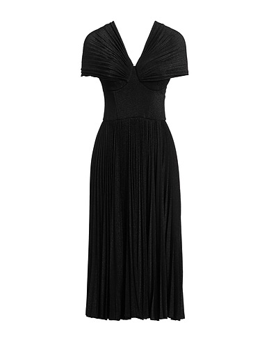 ELISABETTA FRANCHI Midi dress Black 66% Viscose, 15% Polyester, 15% Polyamide, 4% Elastane