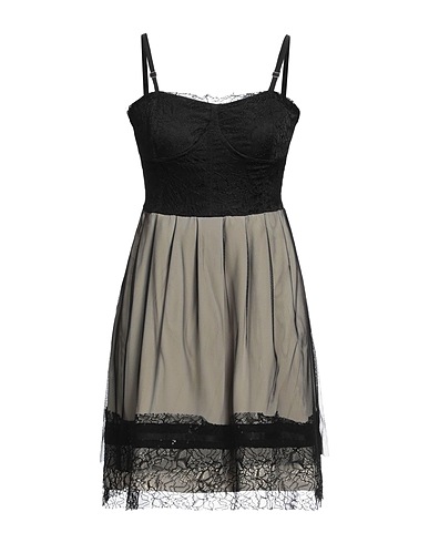 HANITA Short dress Black 100% Nylon, Polyester