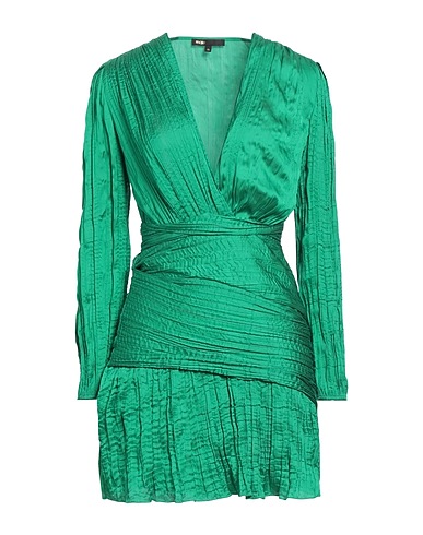 MAJE Short dress Green 100% Polyester